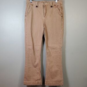 One On One Womens Tan Flared Pants. Size 12